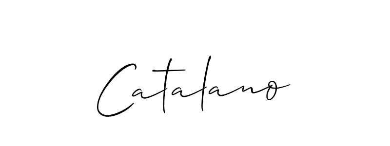How to make Catalano signature? Allison_Script is a professional autograph style. Create handwritten signature for Catalano name. Catalano signature style 2 images and pictures png
