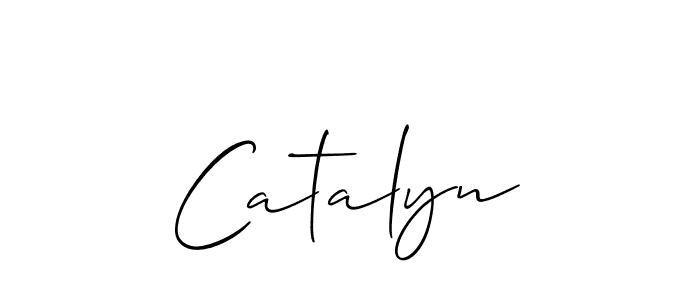 Design your own signature with our free online signature maker. With this signature software, you can create a handwritten (Allison_Script) signature for name Catalyn. Catalyn signature style 2 images and pictures png