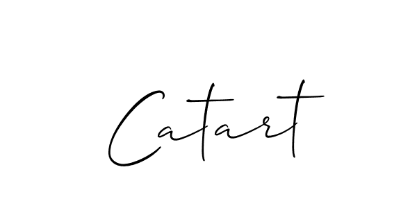 Design your own signature with our free online signature maker. With this signature software, you can create a handwritten (Allison_Script) signature for name Catart. Catart signature style 2 images and pictures png
