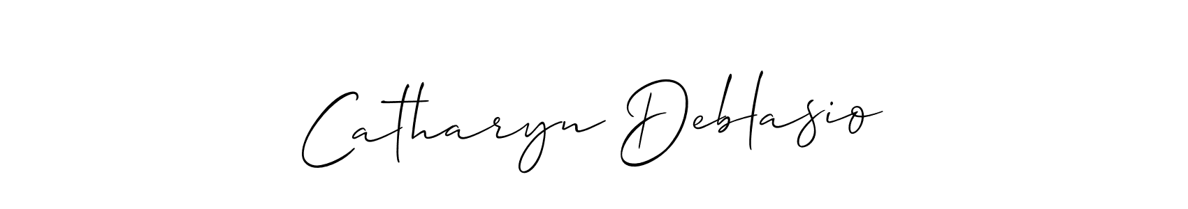 Similarly Allison_Script is the best handwritten signature design. Signature creator online .You can use it as an online autograph creator for name Catharyn Deblasio. Catharyn Deblasio signature style 2 images and pictures png