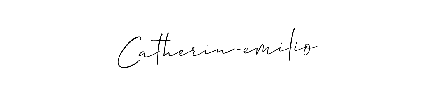 Also You can easily find your signature by using the search form. We will create Catherin-emilio name handwritten signature images for you free of cost using Allison_Script sign style. Catherin-emilio signature style 2 images and pictures png