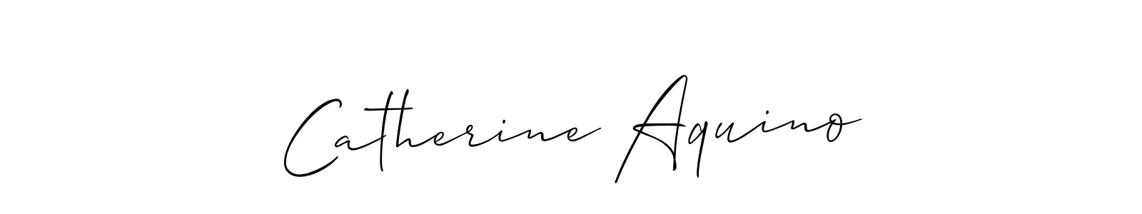 The best way (Allison_Script) to make a short signature is to pick only two or three words in your name. The name Catherine Aquino include a total of six letters. For converting this name. Catherine Aquino signature style 2 images and pictures png