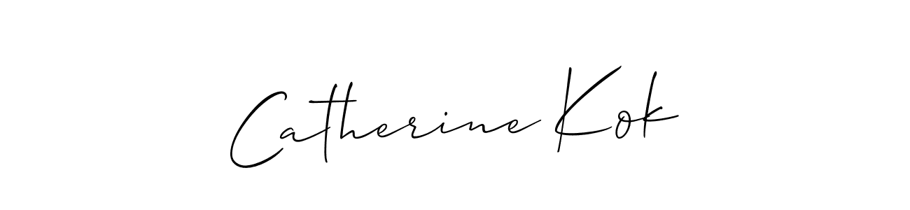 How to make Catherine Kok name signature. Use Allison_Script style for creating short signs online. This is the latest handwritten sign. Catherine Kok signature style 2 images and pictures png