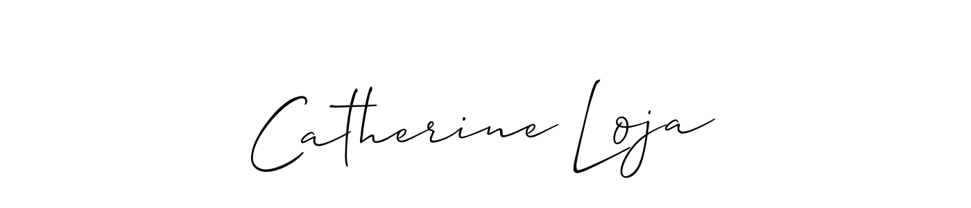 You should practise on your own different ways (Allison_Script) to write your name (Catherine Loja) in signature. don't let someone else do it for you. Catherine Loja signature style 2 images and pictures png