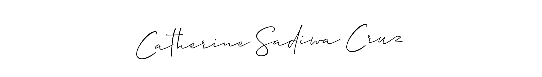 if you are searching for the best signature style for your name Catherine Sadiwa Cruz. so please give up your signature search. here we have designed multiple signature styles  using Allison_Script. Catherine Sadiwa Cruz signature style 2 images and pictures png