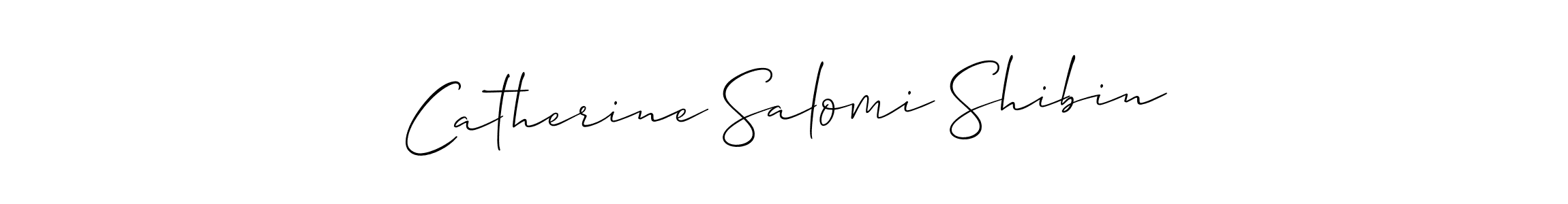 How to make Catherine Salomi Shibin name signature. Use Allison_Script style for creating short signs online. This is the latest handwritten sign. Catherine Salomi Shibin signature style 2 images and pictures png