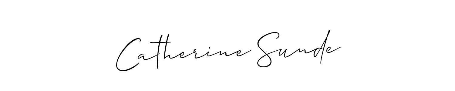 Use a signature maker to create a handwritten signature online. With this signature software, you can design (Allison_Script) your own signature for name Catherine Sunde. Catherine Sunde signature style 2 images and pictures png