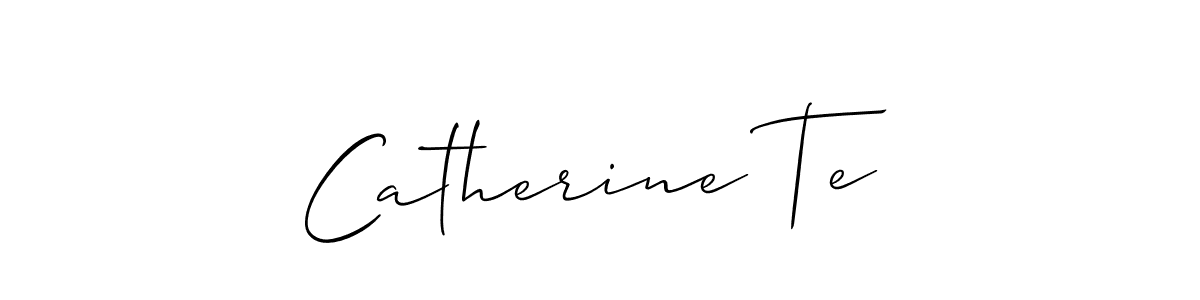How to make Catherine Te signature? Allison_Script is a professional autograph style. Create handwritten signature for Catherine Te name. Catherine Te signature style 2 images and pictures png