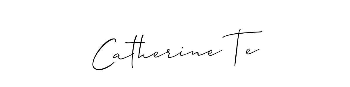 Allison_Script is a professional signature style that is perfect for those who want to add a touch of class to their signature. It is also a great choice for those who want to make their signature more unique. Get Catherine Te name to fancy signature for free. Catherine Te signature style 2 images and pictures png