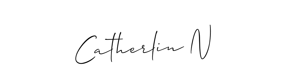 if you are searching for the best signature style for your name Catherlin N. so please give up your signature search. here we have designed multiple signature styles  using Allison_Script. Catherlin N signature style 2 images and pictures png