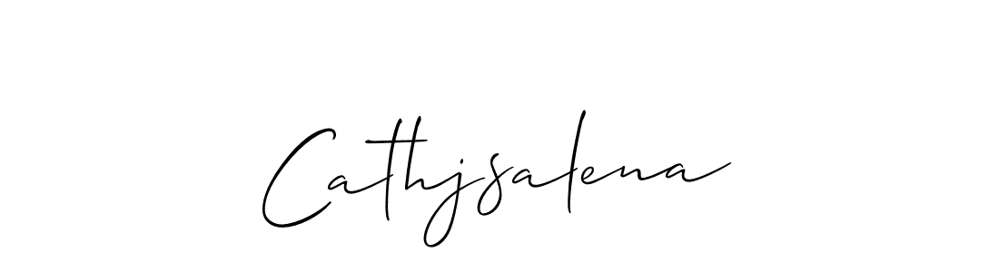 How to make Cathjsalena name signature. Use Allison_Script style for creating short signs online. This is the latest handwritten sign. Cathjsalena signature style 2 images and pictures png
