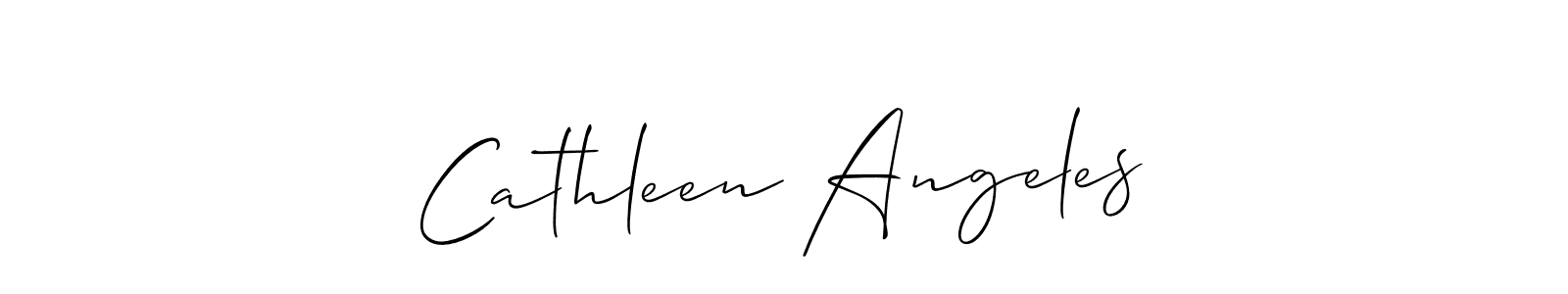 It looks lik you need a new signature style for name Cathleen Angeles. Design unique handwritten (Allison_Script) signature with our free signature maker in just a few clicks. Cathleen Angeles signature style 2 images and pictures png