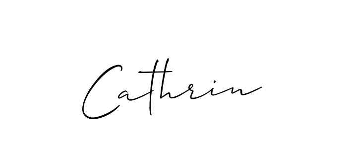 Make a beautiful signature design for name Cathrin. With this signature (Allison_Script) style, you can create a handwritten signature for free. Cathrin signature style 2 images and pictures png