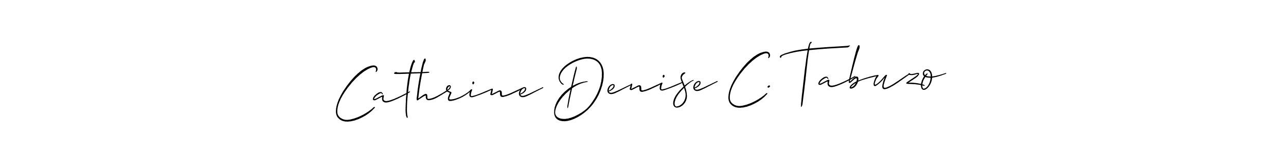 Make a short Cathrine Denise C. Tabuzo signature style. Manage your documents anywhere anytime using Allison_Script. Create and add eSignatures, submit forms, share and send files easily. Cathrine Denise C. Tabuzo signature style 2 images and pictures png