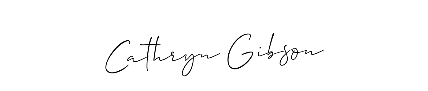 Make a beautiful signature design for name Cathryn Gibson. With this signature (Allison_Script) style, you can create a handwritten signature for free. Cathryn Gibson signature style 2 images and pictures png