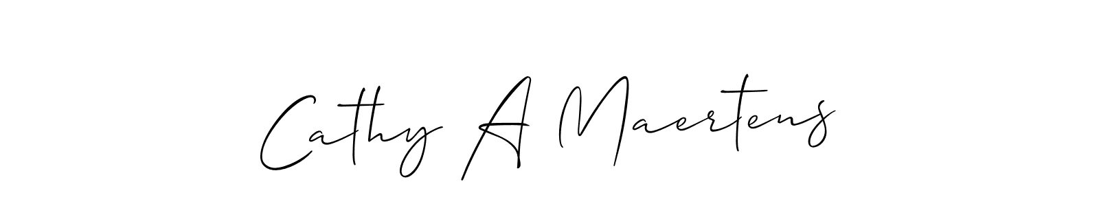 Make a short Cathy A Maertens signature style. Manage your documents anywhere anytime using Allison_Script. Create and add eSignatures, submit forms, share and send files easily. Cathy A Maertens signature style 2 images and pictures png