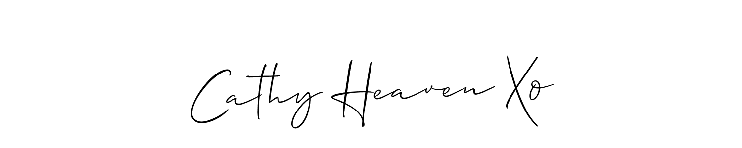 Make a beautiful signature design for name Cathy Heaven Xo. With this signature (Allison_Script) style, you can create a handwritten signature for free. Cathy Heaven Xo signature style 2 images and pictures png