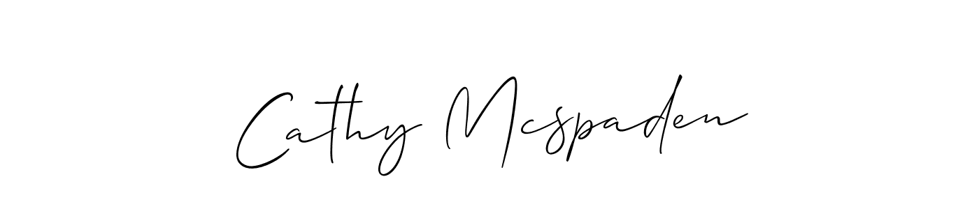 Use a signature maker to create a handwritten signature online. With this signature software, you can design (Allison_Script) your own signature for name Cathy Mcspaden. Cathy Mcspaden signature style 2 images and pictures png