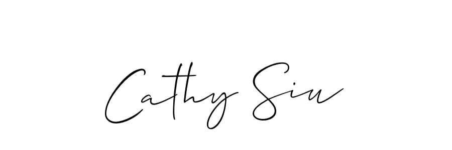 Make a beautiful signature design for name Cathy Siu. With this signature (Allison_Script) style, you can create a handwritten signature for free. Cathy Siu signature style 2 images and pictures png