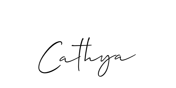 It looks lik you need a new signature style for name Cathya. Design unique handwritten (Allison_Script) signature with our free signature maker in just a few clicks. Cathya signature style 2 images and pictures png