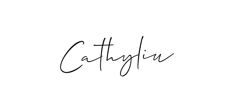 The best way (Allison_Script) to make a short signature is to pick only two or three words in your name. The name Cathyliu include a total of six letters. For converting this name. Cathyliu signature style 2 images and pictures png