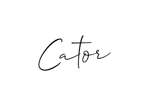 How to make Cator name signature. Use Allison_Script style for creating short signs online. This is the latest handwritten sign. Cator signature style 2 images and pictures png