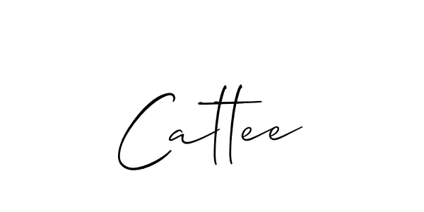 Use a signature maker to create a handwritten signature online. With this signature software, you can design (Allison_Script) your own signature for name Cattee. Cattee signature style 2 images and pictures png