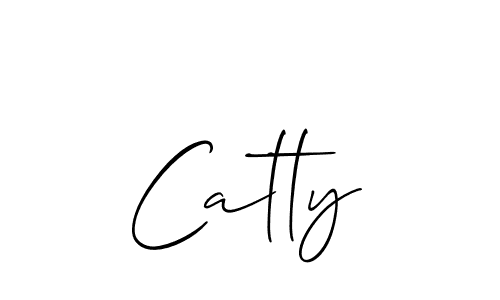 Catty stylish signature style. Best Handwritten Sign (Allison_Script) for my name. Handwritten Signature Collection Ideas for my name Catty. Catty signature style 2 images and pictures png