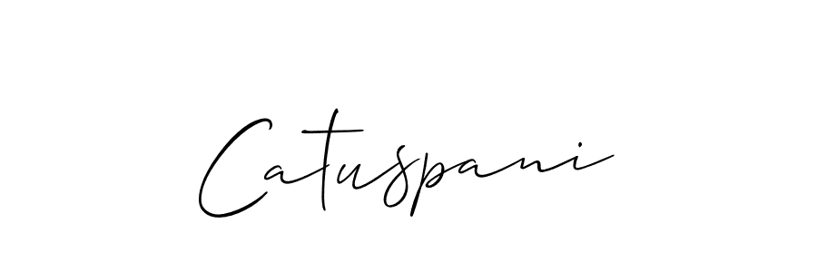 It looks lik you need a new signature style for name Catuspani. Design unique handwritten (Allison_Script) signature with our free signature maker in just a few clicks. Catuspani signature style 2 images and pictures png