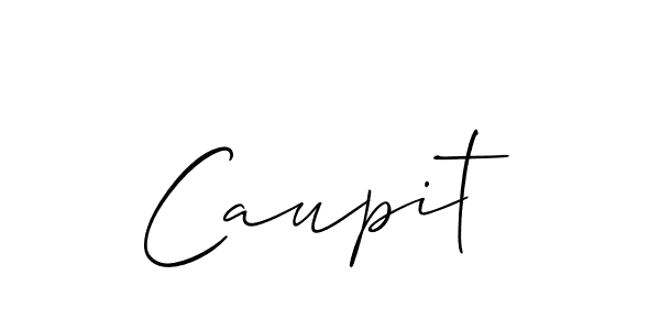 Use a signature maker to create a handwritten signature online. With this signature software, you can design (Allison_Script) your own signature for name Caupit. Caupit signature style 2 images and pictures png