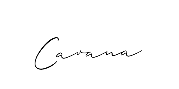 Make a beautiful signature design for name Cavana. With this signature (Allison_Script) style, you can create a handwritten signature for free. Cavana signature style 2 images and pictures png