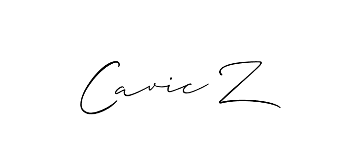 How to make Cavic Z signature? Allison_Script is a professional autograph style. Create handwritten signature for Cavic Z name. Cavic Z signature style 2 images and pictures png