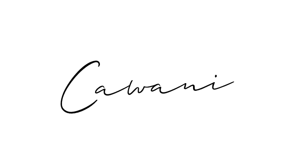 How to make Cawani signature? Allison_Script is a professional autograph style. Create handwritten signature for Cawani name. Cawani signature style 2 images and pictures png