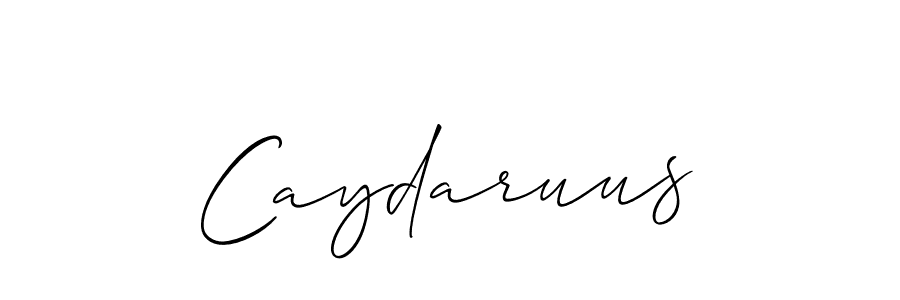 Create a beautiful signature design for name Caydaruus. With this signature (Allison_Script) fonts, you can make a handwritten signature for free. Caydaruus signature style 2 images and pictures png