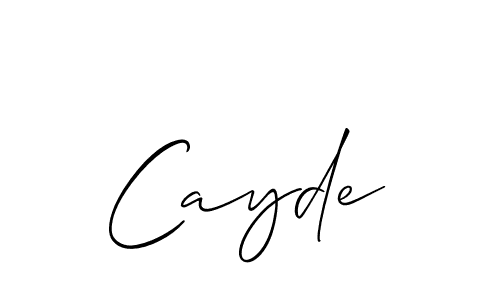 How to make Cayde name signature. Use Allison_Script style for creating short signs online. This is the latest handwritten sign. Cayde signature style 2 images and pictures png