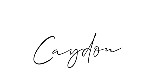 Create a beautiful signature design for name Caydon. With this signature (Allison_Script) fonts, you can make a handwritten signature for free. Caydon signature style 2 images and pictures png