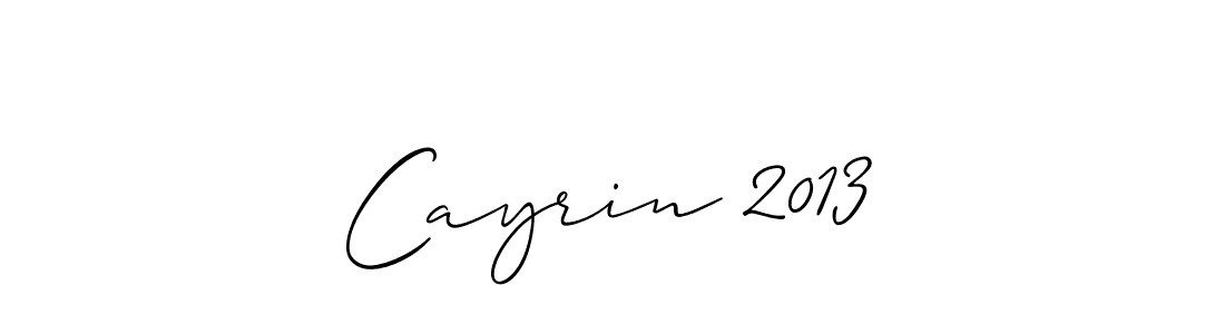 How to Draw Cayrin 2013 signature style? Allison_Script is a latest design signature styles for name Cayrin 2013. Cayrin 2013 signature style 2 images and pictures png