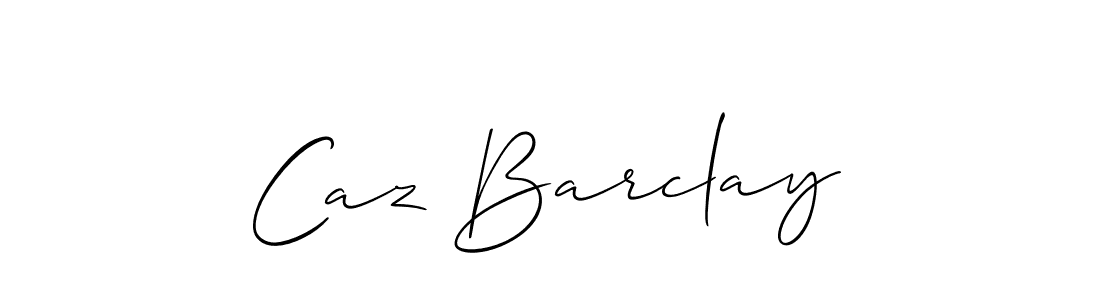 Use a signature maker to create a handwritten signature online. With this signature software, you can design (Allison_Script) your own signature for name Caz Barclay. Caz Barclay signature style 2 images and pictures png