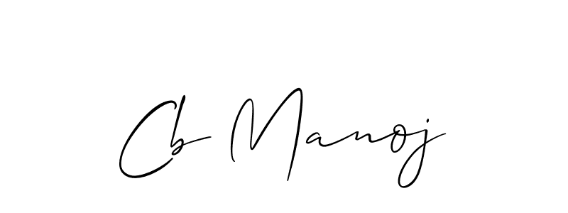 Cb Manoj stylish signature style. Best Handwritten Sign (Allison_Script) for my name. Handwritten Signature Collection Ideas for my name Cb Manoj. Cb Manoj signature style 2 images and pictures png