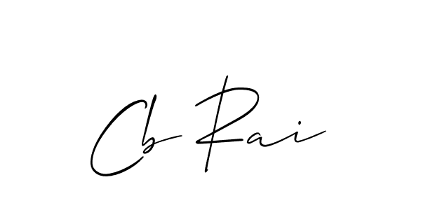 Use a signature maker to create a handwritten signature online. With this signature software, you can design (Allison_Script) your own signature for name Cb Rai. Cb Rai signature style 2 images and pictures png