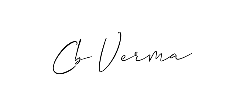 You should practise on your own different ways (Allison_Script) to write your name (Cb Verma) in signature. don't let someone else do it for you. Cb Verma signature style 2 images and pictures png