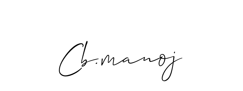 The best way (Allison_Script) to make a short signature is to pick only two or three words in your name. The name Cb.manoj include a total of six letters. For converting this name. Cb.manoj signature style 2 images and pictures png