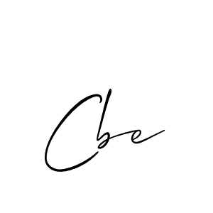 How to make Cbe signature? Allison_Script is a professional autograph style. Create handwritten signature for Cbe name. Cbe signature style 2 images and pictures png