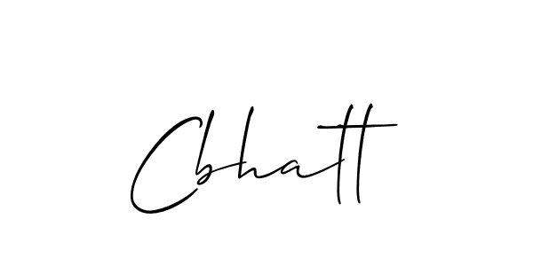 How to make Cbhatt signature? Allison_Script is a professional autograph style. Create handwritten signature for Cbhatt name. Cbhatt signature style 2 images and pictures png