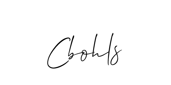 How to make Cbohls signature? Allison_Script is a professional autograph style. Create handwritten signature for Cbohls name. Cbohls signature style 2 images and pictures png