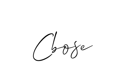 How to make Cbose signature? Allison_Script is a professional autograph style. Create handwritten signature for Cbose name. Cbose signature style 2 images and pictures png