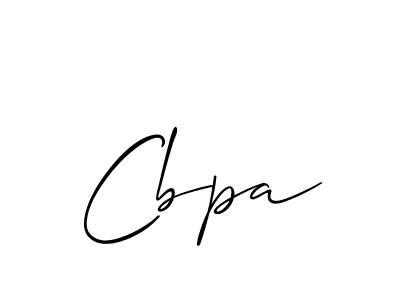 How to make Cbpa signature? Allison_Script is a professional autograph style. Create handwritten signature for Cbpa name. Cbpa signature style 2 images and pictures png