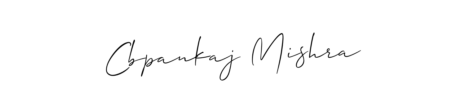 Use a signature maker to create a handwritten signature online. With this signature software, you can design (Allison_Script) your own signature for name Cbpankaj Mishra. Cbpankaj Mishra signature style 2 images and pictures png