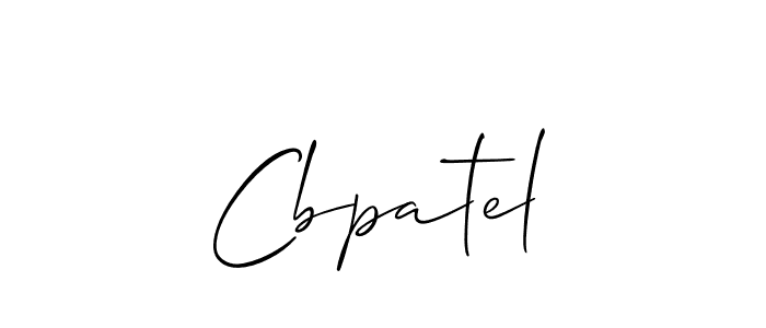 How to make Cbpatel signature? Allison_Script is a professional autograph style. Create handwritten signature for Cbpatel name. Cbpatel signature style 2 images and pictures png