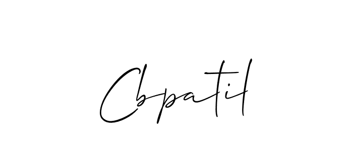 Design your own signature with our free online signature maker. With this signature software, you can create a handwritten (Allison_Script) signature for name Cbpatil. Cbpatil signature style 2 images and pictures png
